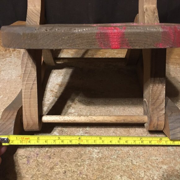 VINTAGE WOODEN ROCKING CHAIR FOR DOLLS FOLDING - Picture 8 of 8